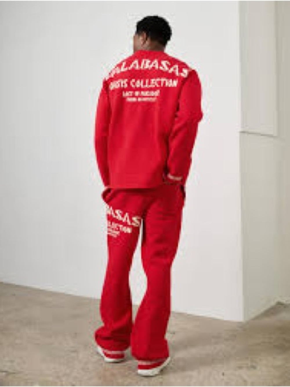 NWT Valabasas Men's Red Graphic Jogger Sweatpants - Casual Streetwear
